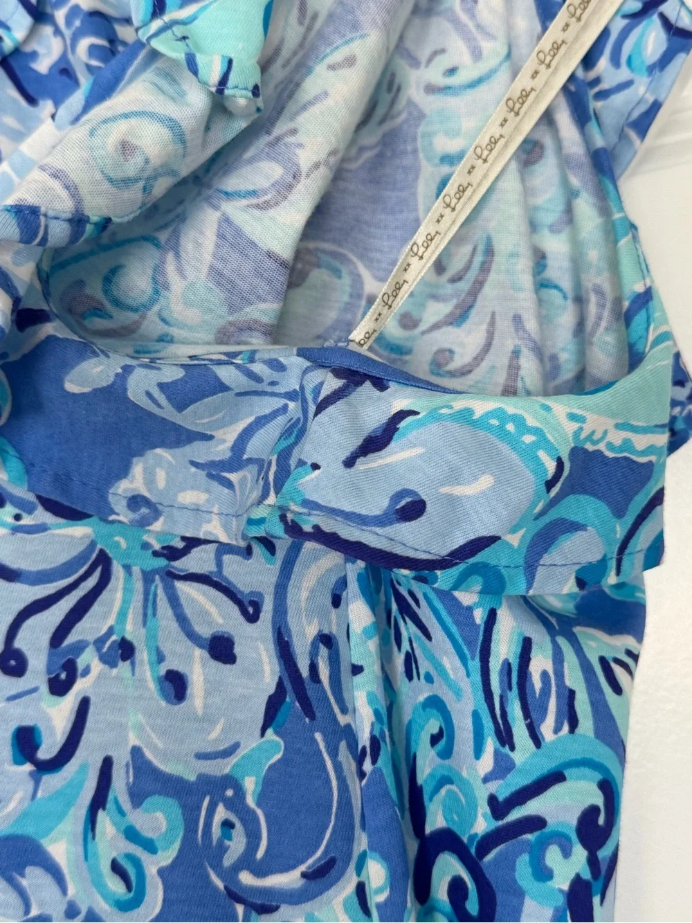Lilly Pulitzer Billie dress size M Saltwater blue Suns out funs out - Picture 3 of 10